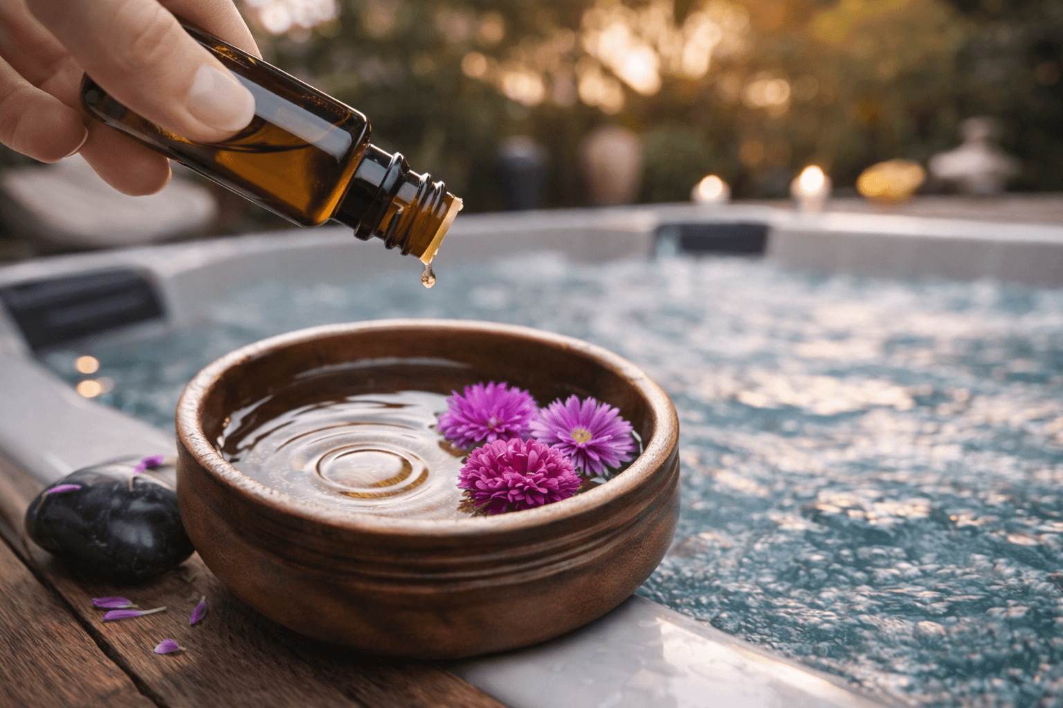 Huile essentielle jacuzzi : comment profiter de l’aromathérapie sans abîmer son spa